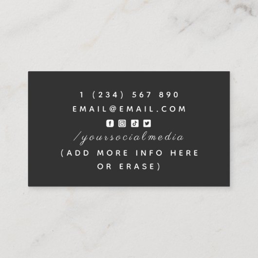 Personal Trainer Man Doing Squats Modern Sports Visitekaartje (Achterkant)