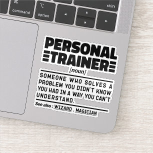 Personal Trainer Noun Certified Coach Humor Quote Sticker