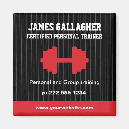 Personal Trainer Promotion Magnet Magneet (Voorkant)