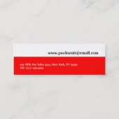 Personal Trainer Red Vertical Visitekaartje (Achterkant)