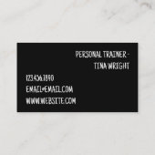 Personal Trainer Visitekaartje (Achterkant)