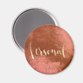 Personal Weekse Planner Pink Blush Copper Gold Magneet (Voorkant / Achterkant)