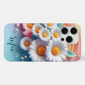 Personalidado Flores Margarita 3D Colores Pasteles (Verso Horizontal)