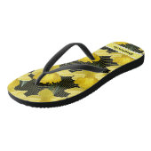 Personalisatie: Floral Photography Abstract Daffod Teenslippers (Schuin)