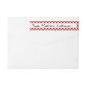 Personalisatie: Rood en wit Gingham Check Pattern (Achterkant)