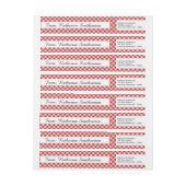 Personalisatie: Rood en wit Gingham Check Pattern (Vel)