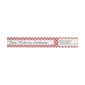 Personalisatie: Rood en wit Gingham Check Pattern (Individueel)