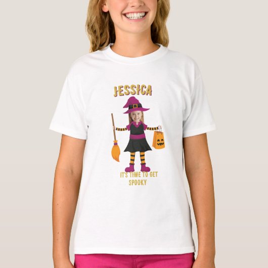 Personalisatie voor Pixerstick Sticker Halloween P T-shirt (Voorkant)