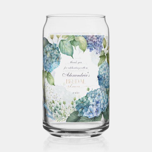 Personalise Bridal Shower Blue Hydrangeas (Recto)