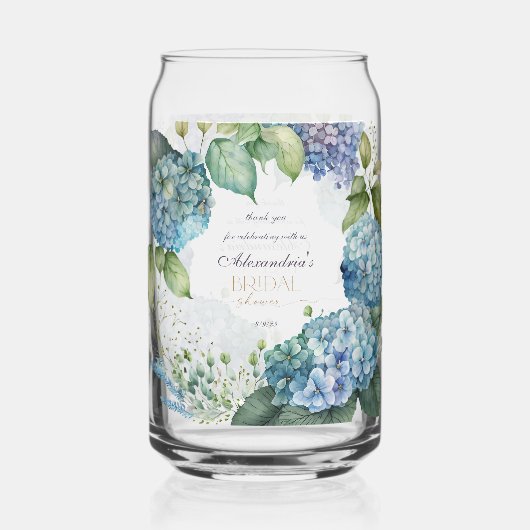 Personalise Bridal Shower Blue Hydrangeas (Verso)