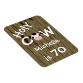 Personalisé Funny Holy Cow 70th Birthday Magnet (Côté Droit)