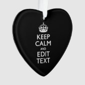 Personalisé KEEP CALM Votre texte en noir (devant)