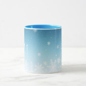 personalise name snowflake winter cold vibe mug  (Centre)