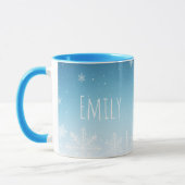 personalise name snowflake winter cold vibe mug  (Gauche)