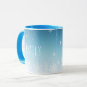 personalise name snowflake winter cold vibe mug  (Devant gauche)