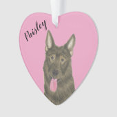 Personalisé Pink Heart Sable German Shepherd (devant)