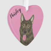Personalisé Pink Heart Sable German Shepherd (devant)