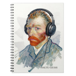 PERSONALISE Schommelende Vincent Portret Notitiebo Notitieboek