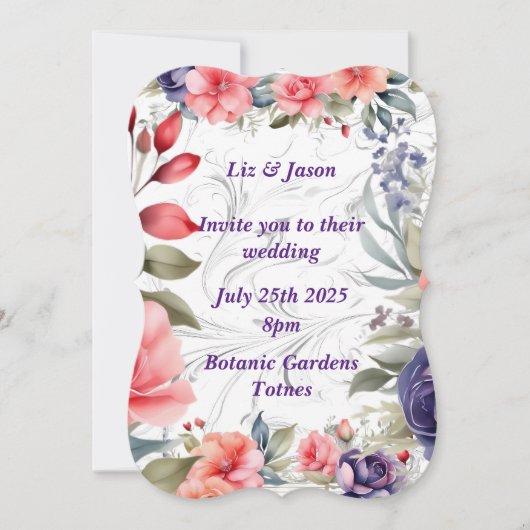 Personalise Your Wedding Invitation (Devant)