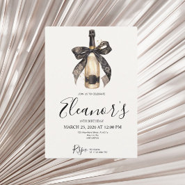 Personalised 18th Champagne Birthday Invitation Kaart