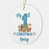 Personalised 1st Christmas Tree Decoration Keramisch Ornament (Links)