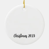 Personalised 1st Christmas Tree Decoration Keramisch Ornament (Achterkant)