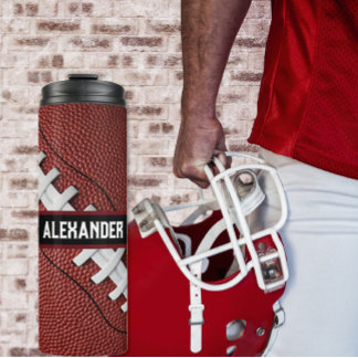 Personalised American Football Water Bottle Thermosbeker