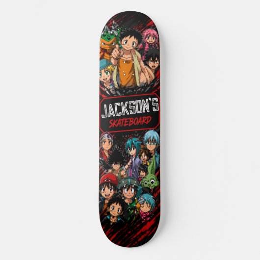 Personalised Anime Gift Skateboard Deck (Recto)