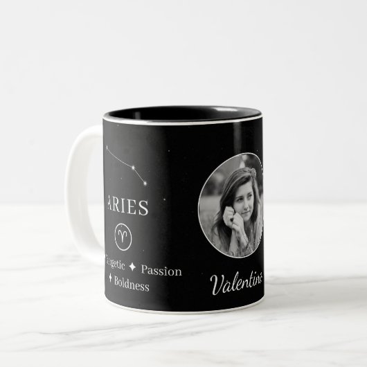 Personalised Aries Zodiac Constellation Coffee Mug (Devant gauche)