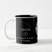 Personalised Aries Zodiac Constellation Coffee Mug (Gauche)