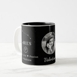 Personalised Aries Zodiac Constellation Coffee Mug Tweekleurige Koffiemok