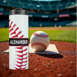 Personalised Baseball Water Bottle With Name Thermosbeker