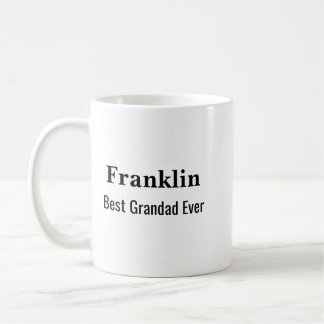 Personalised Best Grandad Ever Monogrammed Koffiemok