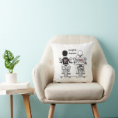 Personalised Biker Bride + Groom Wedding Gift Kussen (Stoel)