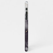 Personalised black and white marble name iPhone hoesje (Linkerkant)