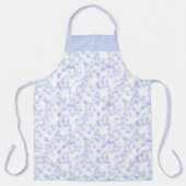 Personalised Blue Paint Strokes Pattern Apron Schort (Voorkant)