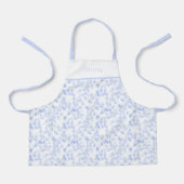 Personalised Blue Paint Strokes Pattern Apron Schort (Voorkant)