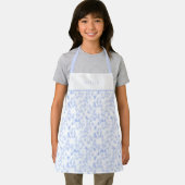 Personalised Blue Paint Strokes Pattern Apron Schort (Insitu)