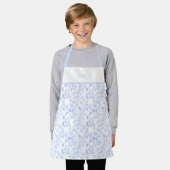 Personalised Blue Paint Strokes Pattern Apron Schort (Gedragen)