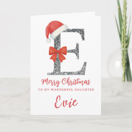 Personalised Christmas Card - Letter E Kaart
