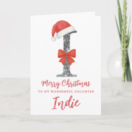 Personalised Christmas Card - Letter I Kaart