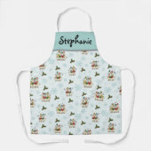 Personalised Christmas Goose Carol Singers Apron Schort (Voorkant)