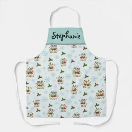 Personalised Christmas Goose Carol Singers Apron Schort