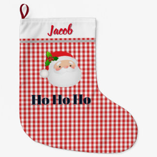 Personalised Christmas Stocking - Santa Ho Ho Ho Grote Kerstsok