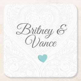 Personalised Coasters Vierkante Kartonnen Onderzetter