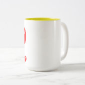 Personalised Coffee Mug For Girlfriend-Boyfriend Tweekleurige Koffiemok (Voorkant rechts)