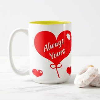 Personalised Coffee Mug For Girlfriend-Boyfriend Tweekleurige Koffiemok