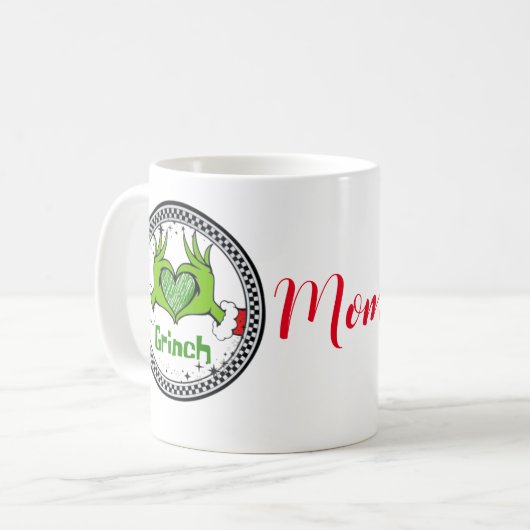 personalised coffee mug with Christmas motif. (Devant gauche)