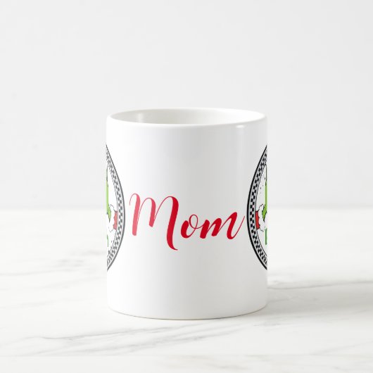 personalised coffee mug with Christmas motif. (Centre)