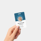 Personalised Corporate Employee ID Badge Blue (À main)